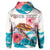 Custom Hawaiian Turtle Hibiscus Waves Polynesian Hoodie - Polynesian Pride