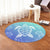 Hawaiian Turtle In The Sea Polynesian Round Carpet - AH - Polynesian Pride