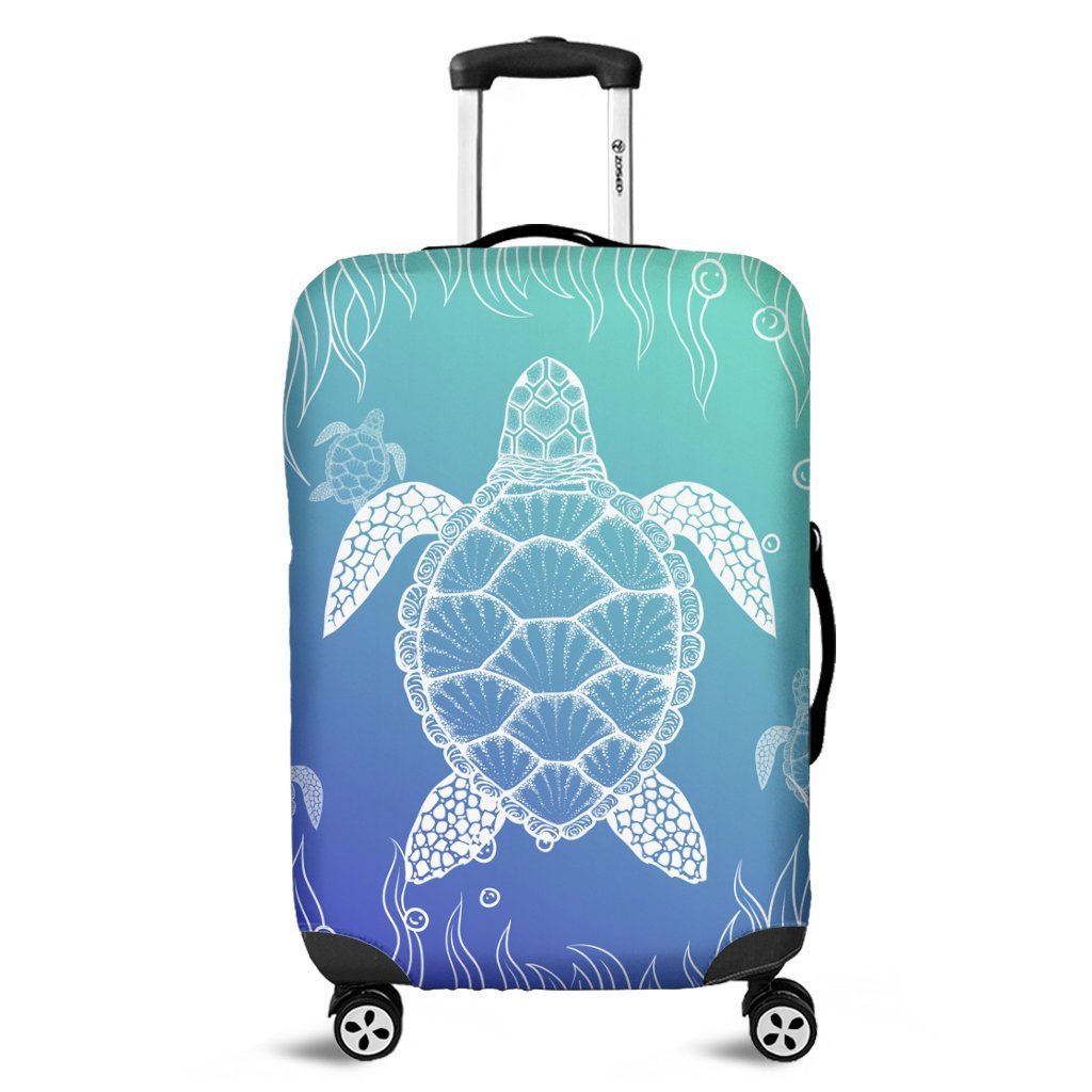 Hawaiian Turtle In The Sea Polynesian Luggage Covers - Ah