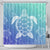 Hawaiian Turtle In The Sea Polynesian Shower Curtain - AH 177 x 172 (cm) Black - Polynesian Pride