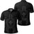 Hawaiian Turtle Kanaka Polynesian Polo Shirt Gray Unisex Black - Polynesian Pride