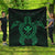 Hawaiian Turtle Kanaka Polynesian Premium Quilts - Green - AH Black - Polynesian Pride