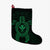 Hawaiian Turtle Kanaka Polynesian Christmas Stocking - Green - AH Christmas Stocking 26 X 42 cm Black - Polynesian Pride