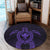 Hawaiian Turtle Kanaka Polynesian Round Carpet - Purple - AH - Polynesian Pride