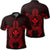 Hawaiian Turtle Kanaka Polynesian Polo Shirt Red Unisex Black - Polynesian Pride