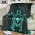 Hawaiian Turtle Kanaka Polynesian Premium Blankets - Turquoise - AH - Polynesian Pride