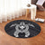 Hawaiian Turtle Kanaka Polynesian Round Carpet - White - AH - Polynesian Pride