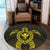 Hawaiian Turtle Kanaka Polynesian Round Carpet - Yellow - AH - Polynesian Pride