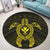 Hawaiian Turtle Kanaka Polynesian Round Carpet - Yellow - AH - Polynesian Pride