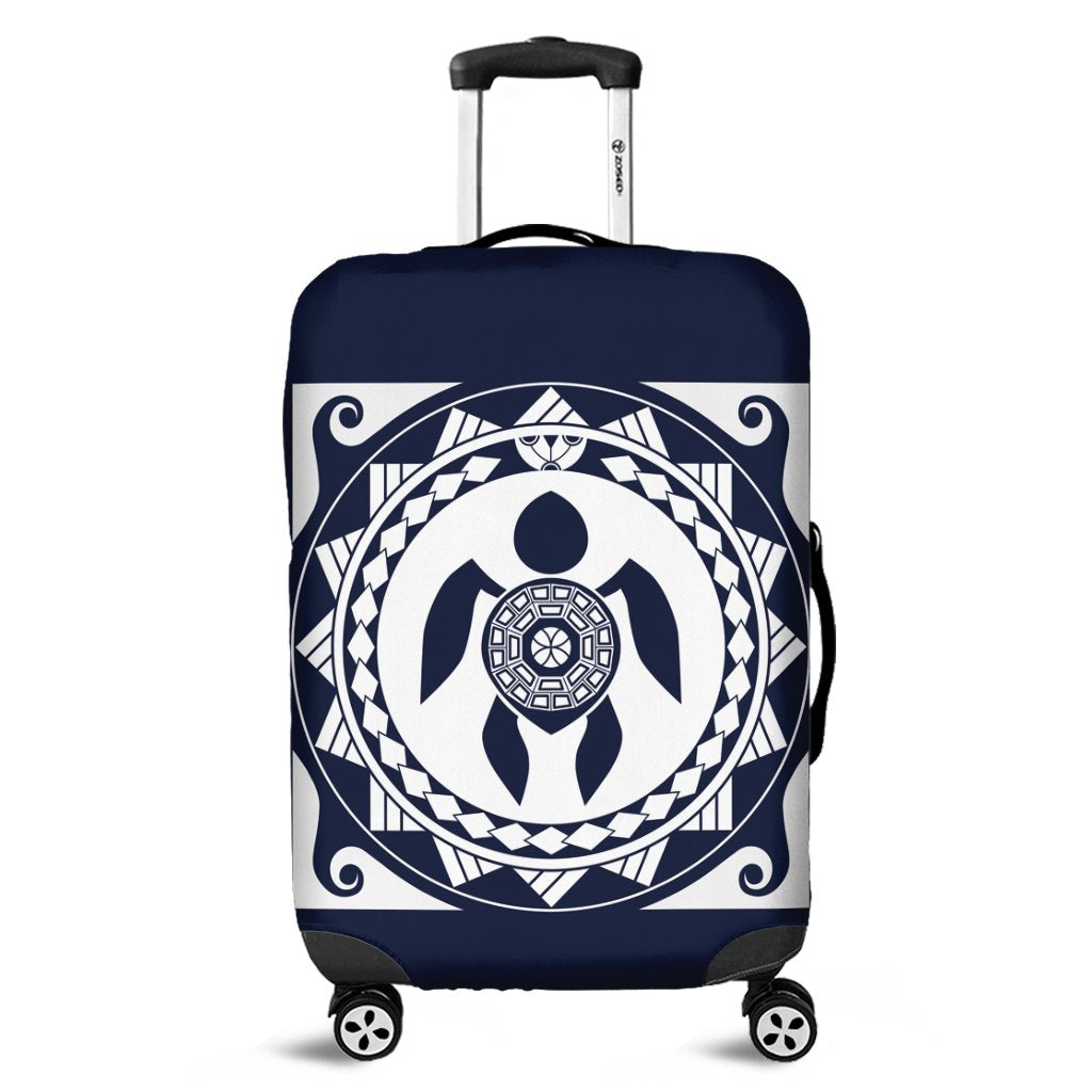 Hawaiian Turtle Pattern Luggage Covers - AH Black - Polynesian Pride