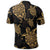 Hawaiian Turtle Pattern Golden Polo Shirt - Polynesian Pride