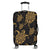 Hawaiian Turtle Pattern Golden Luggage Covers - AH Black - Polynesian Pride