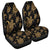 Hawaiian Turtle Pattern Golden Car Seat Covers - AH Universal Fit Black - Polynesian Pride