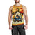 Hawaiian Turtle Plumeria Coconut Tree Polynesian Tank Top Gold - AH Black - Polynesian Pride