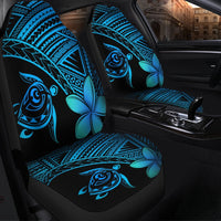 Hawaiian Turtle Plumeria Kakau Polynesian Quilt Car Seat Covers - Blue - Polynesian Pride