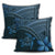 Hawaiian Turtle Plumeria Kakau Polynesian Quilt Pillow Covers Neo Blue AH - Polynesian Pride