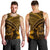 Hawaiian Turtle Plumeria Kakau Polynesian Quilt Tank Top Neo Brown AH - Polynesian Pride