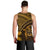 Hawaiian Turtle Plumeria Kakau Polynesian Quilt Tank Top Neo Brown AH - Polynesian Pride