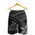 Hawaiian Turtle Plumeria Kakau Polynesian Quilt Men's Shorts Neo Gray AH - Polynesian Pride