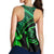 Hawaiian Turtle Plumeria Kakau Polynesian Quilt Racerback Tank Neo Green AH - Polynesian Pride