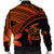 Hawaiian Turtle Plumeria Kakau Polynesian Quilt Bomber Jacket Neo Orange AH - Polynesian Pride