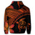 Hawaiian Turtle Plumeria Kakau Polynesian Quilt Hoodie Neo Orange - Polynesian Pride