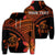 Custom Hawaiian Turtle Plumeria Kakau Polynesian Quilt Hoodie Neo Orange Unisex Art - Polynesian Pride