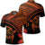 Hawaiian Turtle Plumeria Kakau Polynesian Quilt Polo Shirt Neo Orange Unisex Black - Polynesian Pride