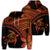 Hawaiian Turtle Plumeria Kakau Polynesian Quilt Hoodie Neo Orange Unisex Art - Polynesian Pride