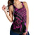 Hawaiian Turtle Plumeria Kakau Polynesian Quilt Racerback Tank Neo Pink AH - Polynesian Pride