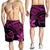 Hawaiian Turtle Plumeria Kakau Polynesian Quilt Men's Shorts Neo Pink AH - Polynesian Pride