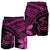 Hawaiian Turtle Plumeria Kakau Polynesian Quilt Men's Shorts Neo Pink AH - Polynesian Pride