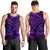 Hawaiian Turtle Plumeria Kakau Polynesian Quilt Tank Top Neo Purple AH - Polynesian Pride