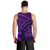 Hawaiian Turtle Plumeria Kakau Polynesian Quilt Tank Top Neo Purple AH - Polynesian Pride