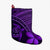 Hawaiian Turtle Plumeria Kakau Polynesian Quilt Christmas Stocking Neo Purple AH Christmas Stocking 26 X 42 cm Black - Polynesian Pride