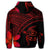 Hawaiian Turtle Plumeria Kakau Polynesian Quilt Hoodie Neo Red - Polynesian Pride