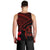 Hawaiian Turtle Plumeria Kakau Polynesian Quilt Tank Top Neo Red AH - Polynesian Pride