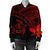 Hawaiian Turtle Plumeria Kakau Polynesian Quilt Bomber Jacket Neo Red AH - Polynesian Pride