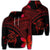 Hawaiian Turtle Plumeria Kakau Polynesian Quilt Hoodie Neo Red Unisex Art - Polynesian Pride