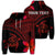 Custom Hawaiian Turtle Plumeria Kakau Polynesian Quilt Hoodie Neo Red Unisex Art - Polynesian Pride