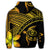 Hawaiian Turtle Plumeria Kakau Polynesian Quilt Zip Hoodie Neo Yellow - Polynesian Pride