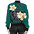 Hawaiian Turtle Plumeria Polynesian Bomber Jacket Mint - AH - Polynesian Pride