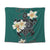 Hawaiian Turtle Plumeria Polynesian Tapestry Mint - AH Wall Tapestry Black - Polynesian Pride