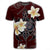 Hawaiian Turtle Plumeria Polynesian T Shirt Red AH - Polynesian Pride