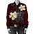 Hawaiian Turtle Plumeria Polynesian Bomber Jacket Red - AH - Polynesian Pride