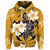 Custom Hawaiian Turtle Plumeria Polynesian Hoodie Yellow - Polynesian Pride