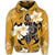 Hawaiian Turtle Plumeria Polynesian Hoodie Yellow - Polynesian Pride