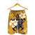 Hawaiian Turtle Plumeria Polynesian Men's Shorts Yellow - AH - Polynesian Pride