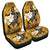 Hawaiian Turtle Plumeria Polynesian Car Seat Covers Yellow - AH Universal Fit Black - Polynesian Pride