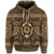 Hawaiian Turtle Polyensian Tribal Hoodie Gold - Polynesian Pride